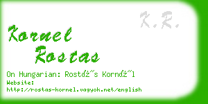 kornel rostas business card